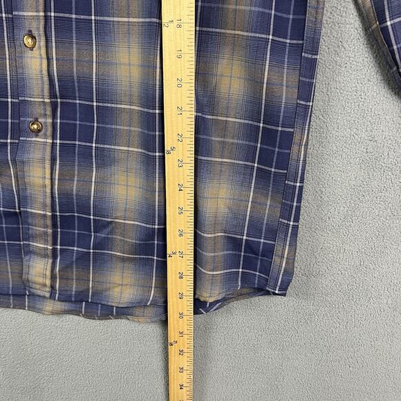 Sir Pendleton Shirt Mens Medium Purple Long Plaid Button Down Wool Casual - Picture 9 of 9